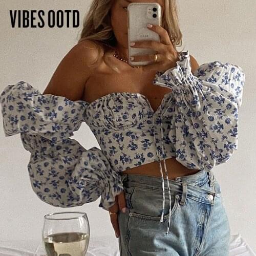 Блузки с принтом VIBESootd China At AliExpress