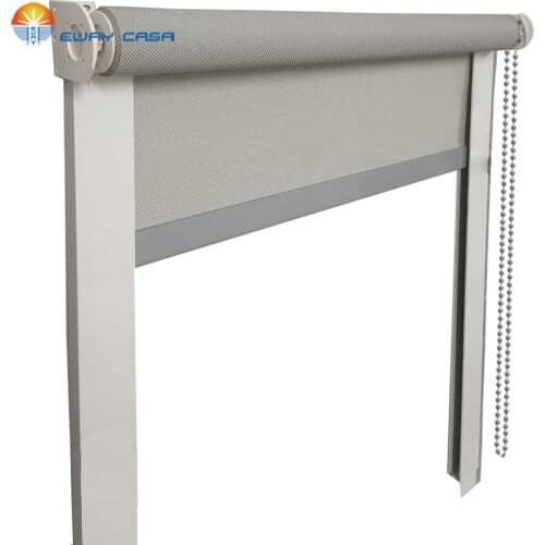 EWAY CASA Sunscreen Roller Blinds with Guided Rail for Outdoors 5% Openness Roller Shades Waterproof Roller Shades NO_RB_OR