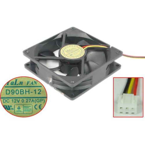 YATE LOON D90BH-12 Server Cooling Fan DC 12V 0.27A 90x90x25mm