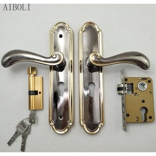 European Style Interior Door Lock Solid Wood Door Bedroom Door Lock Room Door Lock Household Hardware Mechanical Door Lock