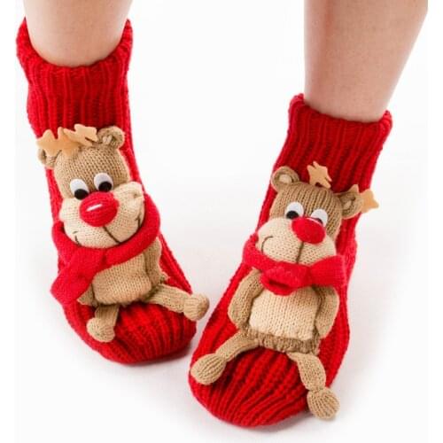 Women Men Socks Lady Christmas Gift Sock Winter Cute Wool 3D Ladies Crazy Sock Female Thermal Thicken Warm Animal Socks
