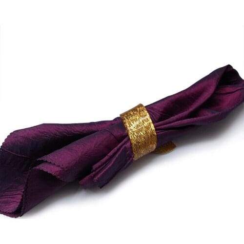 20pcs Gold Acrylic Napkin Rings Beauty Special Irregular Plastic Napkin Holder For Wedding Hotel Free Shipping