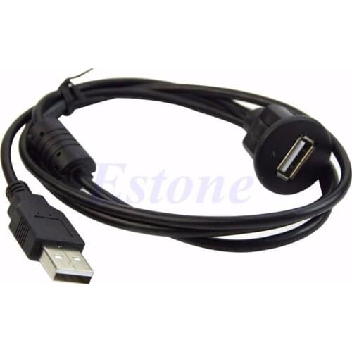 1M Car Dash Board Mount A Male To A Female USB 2.0 Socket Extension Panel Cable