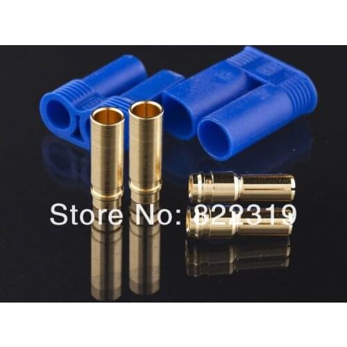 10sets 1 Male/1 Female Connector 2 Male / 2 Female 5MM bullet Plugs adapter EC5 Style + Register