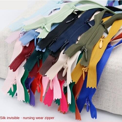 10 pieces baby clothes double head invisible zipper 60cm long summer dress breastfeeding dress backpack Zipper accessories