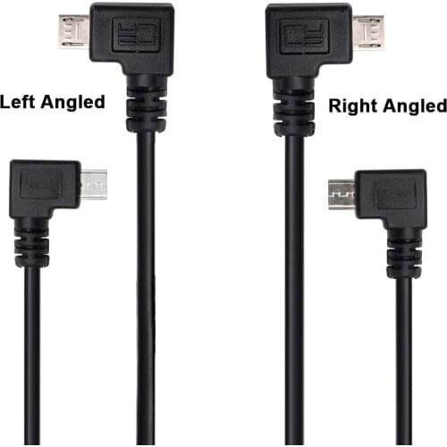 2pcs Micro USB to USB Data Charge Cable Left Right angled 90 degree cable