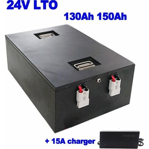 20000 cycles LTO 24v 130ah 150ah Lithium titanate battery with BMS inverter solar system ebike UPS AGV forklift +15A Charger