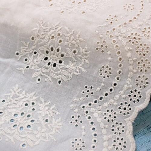 33cm Wide 100% Cotton Hollow Lace Trim DIY Garment WomenS Dress Clothing Sewing Fabric