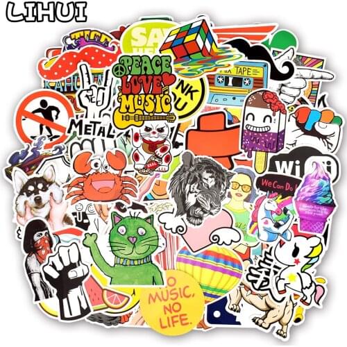 800pcs Random Stickers Cool Funny Cute Kawaii Creative Waterproof Sticker for DIY Sticker on Laptop Suitcase Car Bicycle Helmet