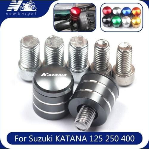 For Suzuki KATANA 125 250 400 All Year Mtorcycle CNC Aluminum Rearview Handlebar Mirror Bolt Screws Mount Adapter Accessories