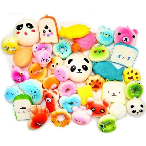 Antistress Squishy Kawaii Toys Slow Rising Squeeze Animals Fruits Donuts Bread Cake Food Anti Stress Reliver Relief Mini Toy