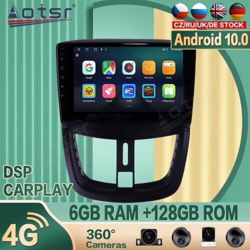 For Peugeot 207 2006 - 2015 Android Car radio Player GPS Navigation 360 camera Auto Stereo 2din Multimedia Video DSP carplay