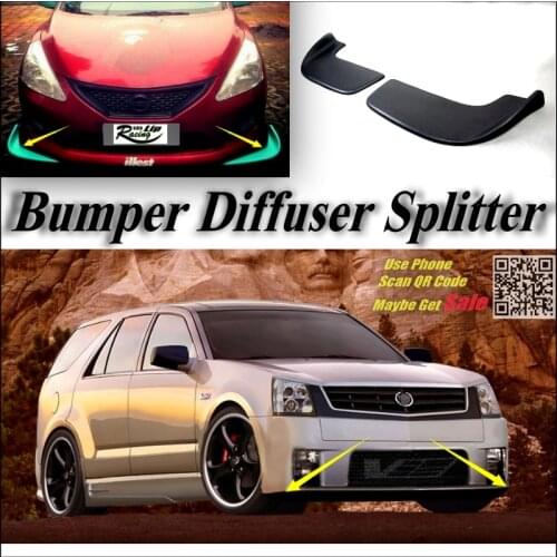 Car Splitter Diffuser Bumper Canard Lip For Cadillac SRX 2004~2016 Tuning Body Kit Front Deflector Car Flap Fin Chin reduce Body