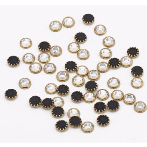 Beadsland 100pcs 5mm 6mm round Ring Rhinestone for DIY Clothes Bag Jewelry Cellphone Art Decoration