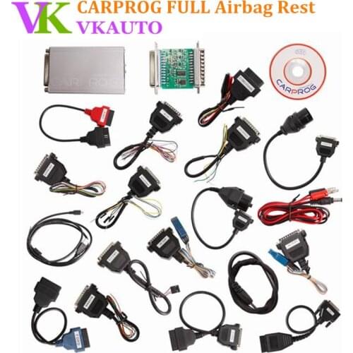 CARPROG Full V10.93 with 21 Item Adapters Universal Tool for Car Radio Airbag Reset Dashboard Immobilizer Free Shipping