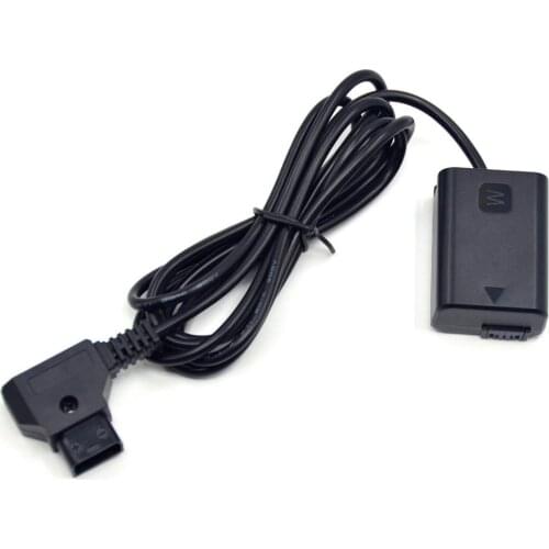 D-TAP DTap to NP-FW50 dummy battery AC-PW20 DC Coupler for Sony a7 a7R SLT A65 A77 A5000 A6000 A6300 A6500 A7000 NEX5 NEX6 NEX7