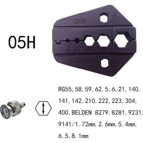 A05H A-05H Die Sets for LS-05H HS-05H FSE-05H AM-10 AM-30 EM-6B1 EM-6B2 crimping pliers Crimping machine one set tool