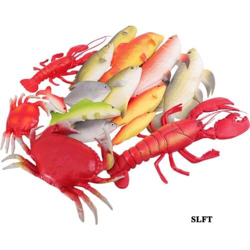 Kids children toys sea ocean animals model Supermarket butchery shop store decor simulation artificial fake fish figure props