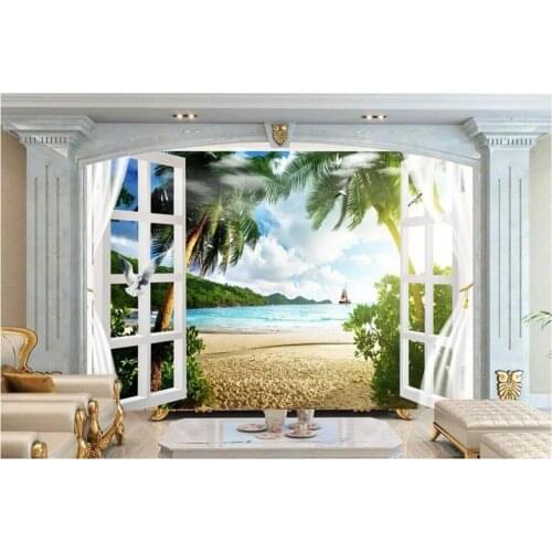 Custom photo wallpaper for walls 3 d wall murals wallpaper Seascape tree mural seagull 3D TV background wall paper mural decor