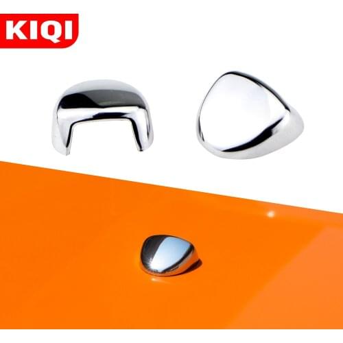 KIQI 2Pcs/Set ABS Chrome Car Front Water Wiper Nozzle Protection Cover Sticker for Jeep Renegade 2014 - 2021 Accessories