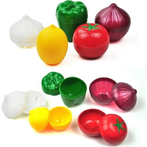 Kitchen Food Crisper Vegetable Container Onion Garlic Tomato Lemon Green Pepper Refrigerator Fresh Storage Box