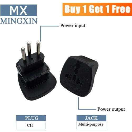 Buy one get one free Switzerland, USA, eu, UK, Italy power travel plug adapter Italian wall socket