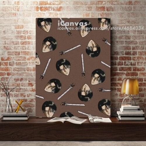 Levi Ackerman Shingeki no Kyojin Anime Canvas Home Decor Prints Dorm Living Room Bedroom Painting Wall Art Decoration Poster