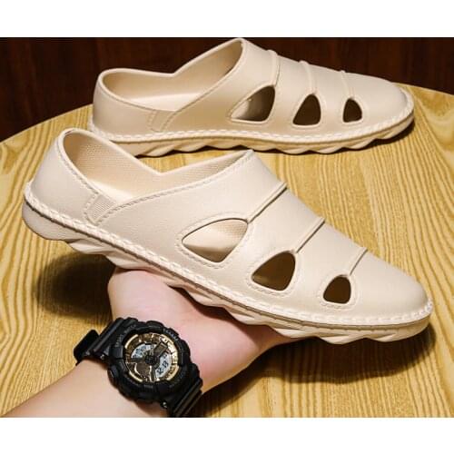 2021 Mens Sandals Summer Beach Men Casual Slip-On Shoes Breathable Sneakers Male Outdoor Water Shoe Hollow Male Sports Footwear