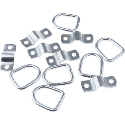 Set Of 6 -on Forged D-Rings For Trailer, Truck, Tie-down Ring Durable