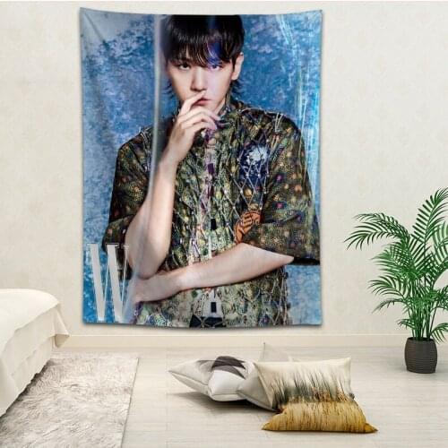 BAEKHYUN Wall Hanging Tapestry Home Party Decorative Tapestries Photo Background Cloth Table Cloth Wall Tapestry