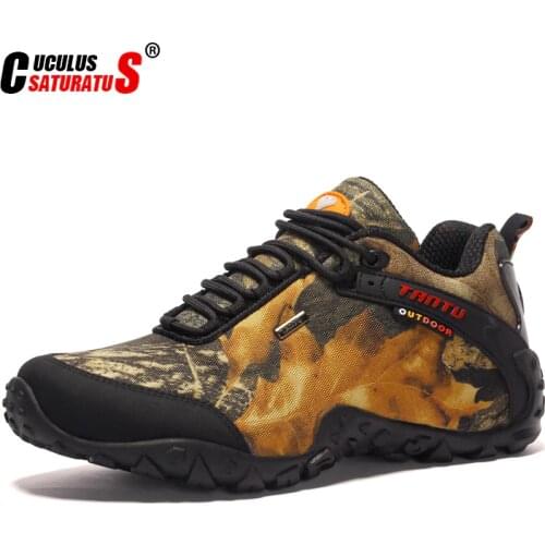 Newest Men Hiking Shoes Waterproof Canvas Outdoor Shoes Anti-skid Mountain Climbing Fishing Boots Sneakers hunting Shoes 8068