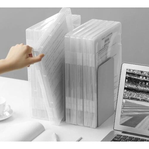 2021 New A4 Transparent Desktop Multifunctional File Folder Organizer Plastic Box Home Office School Supplies Office Supplies