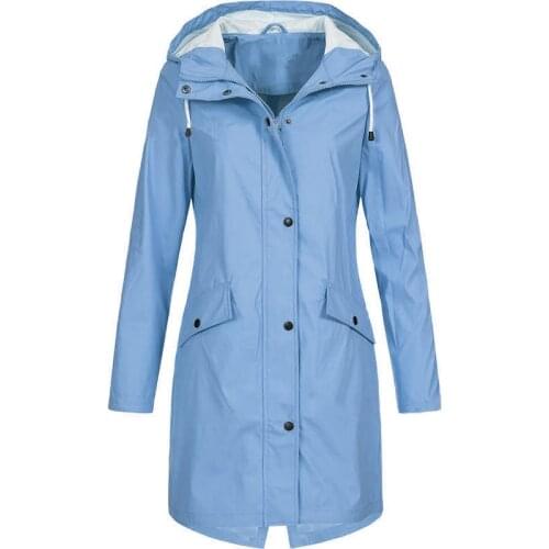 2021 New Waterproof Jackets Women Outdoor Autumn Winter Coat Hooded Raincoat Lightweight Packable Outwear Overcoat