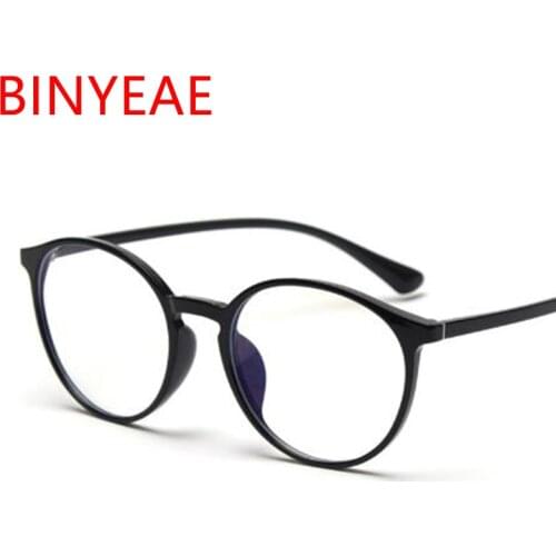 New TR90 Blue Light Glasses High Quality Round Womans Eyeglasses Myopia Nerd Optical Glasses Luxury Brand Computer Eyewear