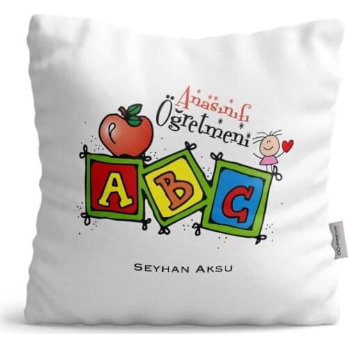 Personalized Kindergarten Class Öğretmeni Satin Pillow-1