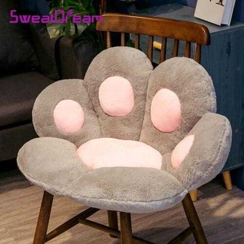 Kawaii Paw Pillow Animal Seat Cushion Stuffed Cat Paw Flower Pillow Plush Sofa Indoor Floor Home Chair Decor Children Gift