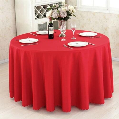 Polyester round tablecloth wedding hotel home living room dinner elegant atmosphere 6 colors various specifications 2018