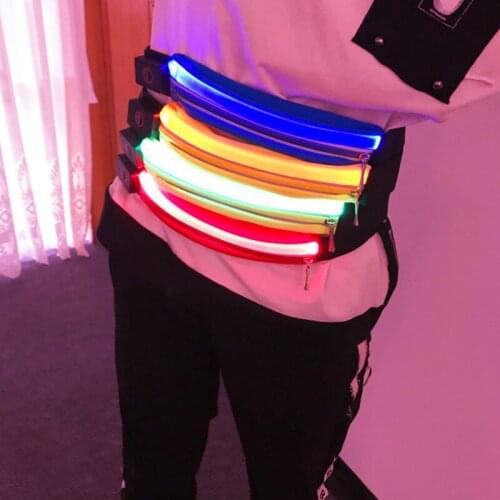 LED Blinking Running Waist Belt Pouch Bag For Runners Adults Children Walking Cycling Gift Glow Party Night Bar Supplies