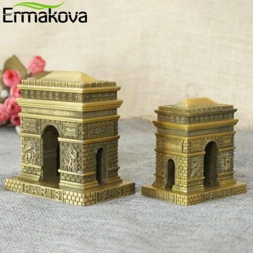 ERMAKOVA Retro Rare Legend Metal Paris Arc de Triomphe World Famous Landmark Building Architecture Home Office Decoration Gift
