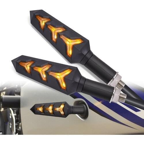 Motorcycle Signals Lamp Turn Signal Light Fishbone Flowing Water LED For Honda CBR1000RR CBR900RR fireblade CBR1100XX BLACKBIRD