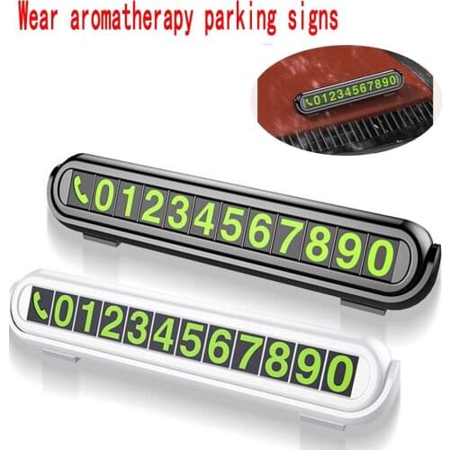 Luminous temporary parking plate car parking truck carrying aromatherapy can hide the number to move the number plate
