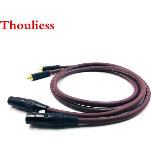 Thouliess Pair HIFI BR-109 RCA to XLR Female Balacned Interconnect Cable XLR Balacned to RCA Audio Cable with Prism OMNI 2 Wire