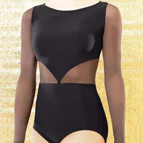Comfort Latin Dance Leotard For Ladies Black Color Convent Tops Skirt Beauty Women Modern Showing Ballroom Shirts Fashions B021