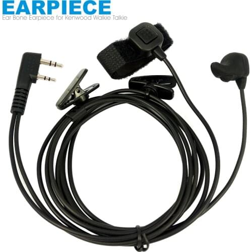 Vibrate Ear Bone Earpiece Speaker Mic 2 in 1 Finger PTT Headset For Wouxun Puxing Kenwood TK3107 Baofeng UV-5R TYT Walkie Talkie