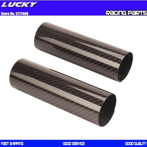 Motorcycle 160-248mm Carbon Fiber Fork Guard For KTM Honda Yamaha Kawasaki Suzuki EXC XCF XCW CR CRF YZ WR KX RM DR Motorcycle