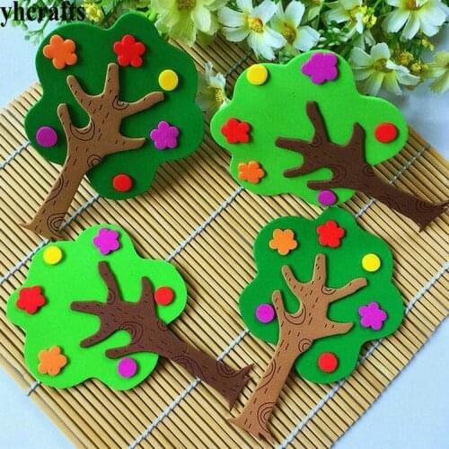 1bag/LOT.Foam fruit tree without stickers Creative activity items Classroom Kindergarten ornament Early learning educational toy