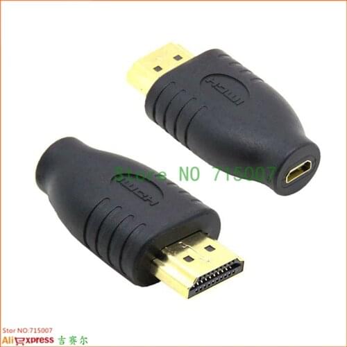 1pc Professional HDMI- compatible converter Black Standard HDMI Male Type A to Micro HDMI Type D Female Socket Adapter
