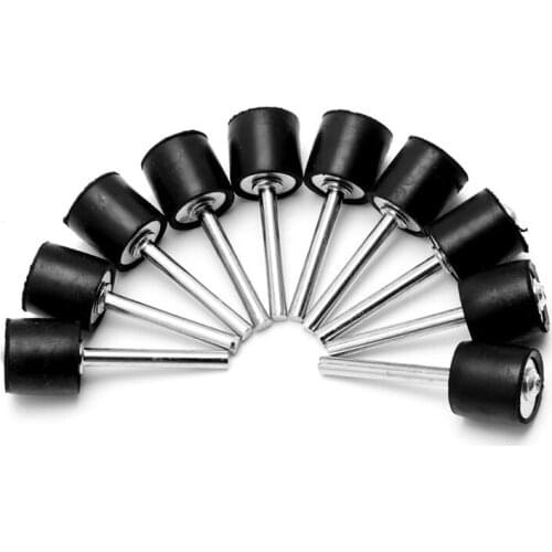 10Pcs Drum Rubber Mandrels 1/8" Shank For Sanding Sleeve Rotary Tool New