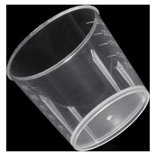 10Pcs Laboratory Bottle Lab Test Measuring 30ml Container Cups with Plastic Liquid Measuring Cups