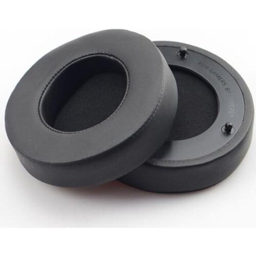 100 Pairs Ear pad for Razer ManOWar 7.1 Cushions Leather ManO'War 7.1 Replacement Memory Foam Earpads Soft Headband Cushion